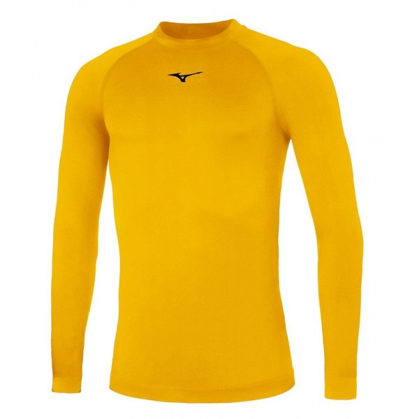 Mizuno Maglia Termica Intima Core Manica Lunga Giallo Blu
